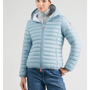 Save the Duck Ultra Light Puffer Jacket XXL Blue Plumtech Packable Eco Gorpcore